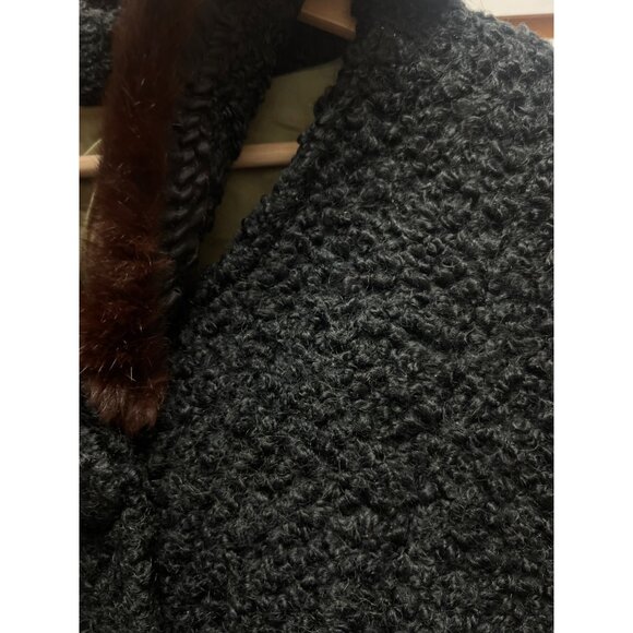 Unbranded Vintage 50's Persian Lambwool Teddy Overcoat with Fur Collar - Picture 5 of 8